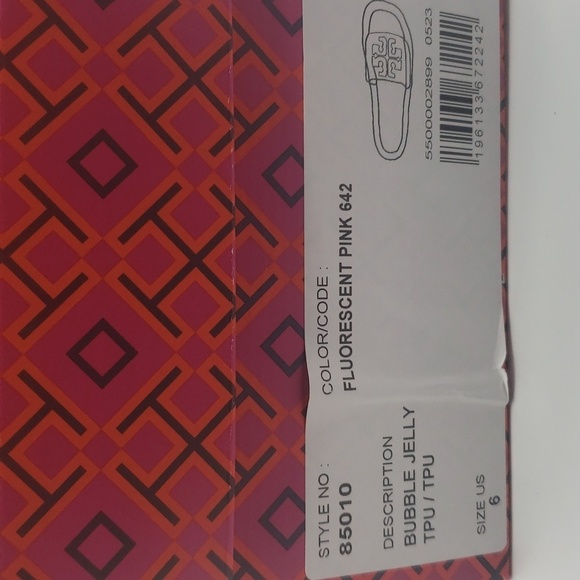 575- Tory Burch Bubble Jelly Slides Women's Sandals Size 6 B NWT - Picture 4 of 10